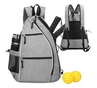 Sac à dos et tennis - Sac de rangement pour raquette avec sangle réglable et crochet | Organiseur compact et léger pour homme et femme, sac à dos de sport robuste et imperméable pour le sport