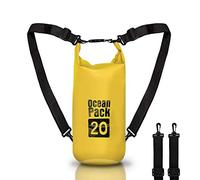 Sac à dos étanche 2/5/10/20L litres, Dry Bag Mer, Etui Pochette Imperméable Sangle bandoulière réglable pour bateau pêche Rafting plage sports nautiques, Protéger Téléphone/Argent/Carte/Clé
