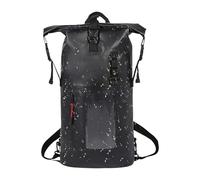 Sac à dos étanche - 28 x 16 x 66 cm, taille 30 litres, partie supérieure enroulable pour les charges , tissu revêtu de PVC 500D | Voyage Natation Kayak Camping Plage Grand Capac, Noir