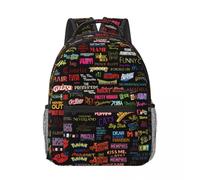 Sac à dos étanche haute capacité pour ordinateur portable, sac de voyage tendance pour les comédies musicales de Broadway Noir