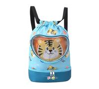 Sac à dos étanche pour - Compartiments séparés humides et secs, sac de natation isolé, sacs à dos de plage léger, motifs de dessins animés amusants | Support d'équipement de piscine étanche, tiger, Se