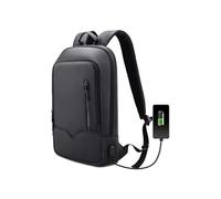 Sac à dos étanche pour ordinateur portable 15,6 pouces, léger, avec port de chargement USB, pour hommes et femmes, noir.
