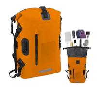 Sac à dos étanche pour rafting, sac sec imperméable, sac à dos à bandoulière respirant de 30 l, sac à bandoulière en PVC respirant, séparation sèche et humide, poche facile d'accès, Orange1