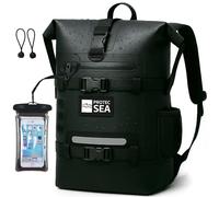 Sac à Dos Étanche Protec Sea IPX6 - Un seul sac réglable en hauteur et largeur, passe de 25 L cabine à 40 L - Plage, Randonnée, Moto, Ville