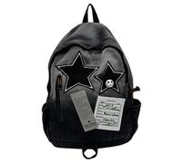 Sac à dos étoilé, sac à dos esthétique Y2K avec accents de crâne étoile, design grunge vintage, léger pour les voyages, concerts, shopping