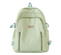 Sac à dos étudiant à la mode et nouveau motif double couche grande capacité pratique et léger sac à dos sac à dos sac à dos sac à bandoulière homme, Vert, taille unique