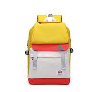 Sac À Dos Étudiant du Secondaire Sac À Dos en Toile Style Collège Cartable Étudiant du Secondaire Ordinateur Portable Extérieur, Jaune Et Orange Blanc