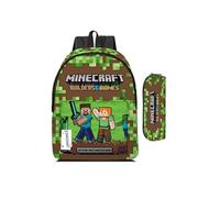 Sac à dos étudiant Minecraft Creeper - Dessin animé - Version B
