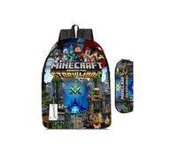 Sac à dos étudiant Minecraft Creeper - Dessin animé - Version J