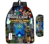 Sac à dos étudiant Minecraft Creeper - Dessin animé - Version J