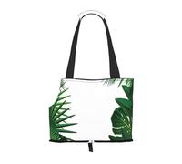 Sac à dos exotique avec imprimé feuilles de palmier tropicales hawaïennes pour animal domestique - Sac à dos de transport pour animal domestique chiot sac à bandoulière pour