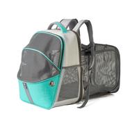 Sac à dos extensible pour chat pour activités de voyage - Maille respirante, cadre renforcé, tissu Oxford, corde, fermeture éclair autobloquante, bretelles réglables, boucles de poitrine - Peut