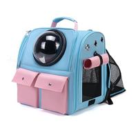 Sac à dos extensible pour chat - Sac de transport pour grands chiens pour petits chiens, sac souple et rigide avec design pliable (bleu)