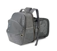 Sac à dos extensible pour chat, tissu Oxford, roulement de 6 kg, cadre renforcé, maille respirante, corde, fermeture éclair autobloquante, boucles de poitrine, bretelles réglables, convient pour