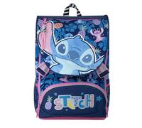 Sac à dos extensible Stitch Cerdà | Licence officielle Disney | 20-30 L | École primaire et moyenne | Bleu avec patch en peluche