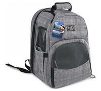 sac a dos extensible / transport des animaux de compagnie avec tapis confort gris travel dog