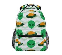 Sac À Dos Extraterrestres De l'espace Cartables Durable Sac A Dos Scolaire Unisexe Rucksack pour Randonnée Travail École