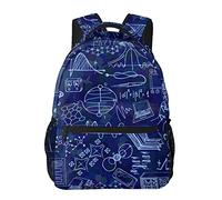 Sac à Dos Fantaisie avec Poches en Filet Multifonction College Middle High School Sac à Dos Daypack pour Hommes Femmes Adolescents, Grande Capacité Nanotechnologie et Physique Sketch Elements Science