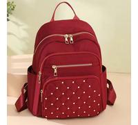 Sac à dos femme nouveau, motif de treillis de strass, grande capacité, mode voyage, tout usage, en tissu Oxford CarreauPolyamide