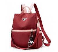 Sac à Dos Femme - Rouge - Petit Sac à Dos Antivol avec Sangles Réglables