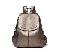 Sac à dos femme sac en cuir vintage sac d'école sac de voyage cartable dames (Color : Bronze, Size : 12 * 26 * 30cm)