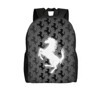 Sac à dos Ferrari pour adolescent, cartable en toile, sac à dos pour ordinateur portable, unisexe - HXN1963 Noir