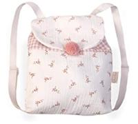 Sac à Dos Fille - ANTONIO JUAN - Fleurs et Vichy - Toile - Rose - Maternelle