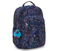 Sac À Dos Fille Kipling Seoul College Extra Disco Fish 44 Cm - Poche Pour Ordinateur Bleu / Rose TU