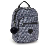 Sac À Dos Fille Kipling Seoul S Holiday Waves 35 Cm - Avec Poche Protectrice Pour Tablette Noir / Blanc / Bleu TU