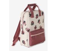 VERTBAUDET Sac à Dos Fille Motifs Fleurs Coeurs blush TU