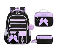 Sac À Dos Fille Papillon Soutien Dos Avec Sangle Valise Et Lunch Bag | Sac À Dos Fille Papillon Avec Soutien Du Dos, Sangle Arrière Pour Valise À Roulettes, Bretelles Réglables Et Set De 3 Pièces