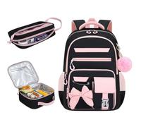 Sac À Dos Fille Papillon Soutien Dos Avec Sangle Valise Et Lunch Bag | Sac À Dos Fille Papillon Avec Soutien Du Dos, Sangle Arrière Pour Valise À Roulettes, Bretelles Réglables Et Set De 3 Pièces