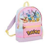 Sac à dos fille Pokémon Eevee Sac officiel Eeveelutions Pokémon Go pour l'école, sac repas et sac de voyage, rose, Taille unique, Urbain