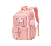 Sac a dos Fille Primaire, Cartable Scolaire, Léger avec Plusieurs Compartiments, Respirant et Confortable, Sac à Dos Enfant 9-16 Ans du CP à la 6ème pour l’École et les Voyages (Rose)