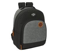 Sac À Dos Fille Slim Old School En Tissu Recyclé Noir / Blanc / Gris TU