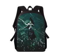 Sac à dos Final Fantasy Sephiroth 40 cm imprimé 3D pour enfants, cartable primaire pour garçons et filles Noir