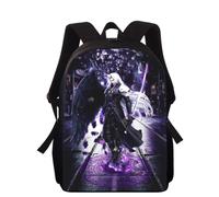 Sac à dos Final Fantasy Sephiroth 40 cm imprimé 3D pour enfants, cartable primaire pour garçons et filles Noir