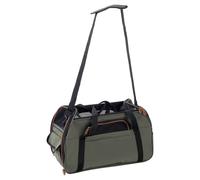 Flamingo Sac de Transport Chat - Chien Gisel Vert - 48×25×33 cm - Polyester - 5 Poches - Fond Amovible 30°C - Sangle intérieure - Bandes réfléchissantes - Trolley - poignées & bandoulière