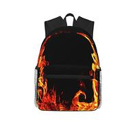 Sac À Dos Flammes, Feu Et Enfer Rucksack Unisexe Cartables Durable Sac A Dos Scolaire pour Travail Randonnée Camping