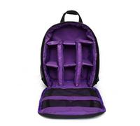 Sac à dos fonctionnel étanche pour DSLR Camera Video Bag w/ Rain Cover SLR Tripod Case PE Padded for Photographer Canon Nikon purple