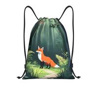 Sac à dos Fox à cordon de serrage, léger, pour le sport et la gym, avec bretelles réglables. Idéal pour le fitness, le yoga, les voyages, le football, le volley-ball et bien plus encore. Petit forma