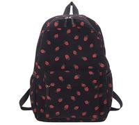 Sac à dos, fraise, multiple, élégant, décontracté, léger, cartable pour femmes et filles, retour à l'université sacs à dos pour filles, Noir , Taille unique pour tous, Sac à dos tyrolien