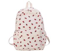 Sac à dos, fraise, multiple, élégant, décontracté, léger, sac d'école pour femmes et filles, retour à l'université, rouge, Blanc., Taille unique pour tous, Sac à dos tyrolien