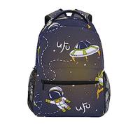 Sac À Dos Fusée Spatiale Galactique, Extraterrestres, Astronaute Cartables Unisexe Rucksack Durable Cartable Scolaire pour Randonnée Camping École