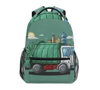 Sac À Dos Garbage Truck Trash Bin Cartoon Sac D'École Tendancecartable Léger Backpack pour Scolaire Randonnée Cadeau Rentrée