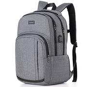 Sac A Dos Garcon Homme Femme, Sac A Dos Ecole College pour 17.3" Ordinateur Portable avec USB Charging Port