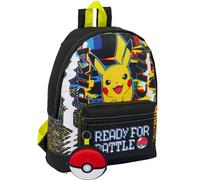 Sac À Dos Garçon Imprimé Pikachu Ready For Battle Pokémon Officiel Blanc / Noir / Bleu TU