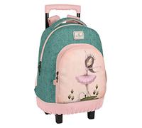 Sac à dos GDE. C/ROUES COMPACT SANTORO™'S MIRABELLE "SWAN LAKE", Gris, rose, Estándar, décontracté