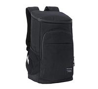 Sac à Dos Glacière Isotherme, 28L Sac à Dos Refrigerant, Sac Étanche à Déjeuner Repas Thermique Portable Sac Isotherme À Paroi Souple pour Plage/Camping/Pique-Nique/BBQ, 30 x 20 x 45cm (Noir)