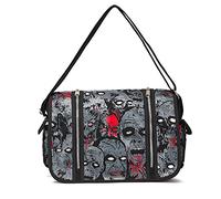 Sac à dos gothique en toile imprimé crâne sac à dos Halloween, Sac fourre-tout gris, Voyage